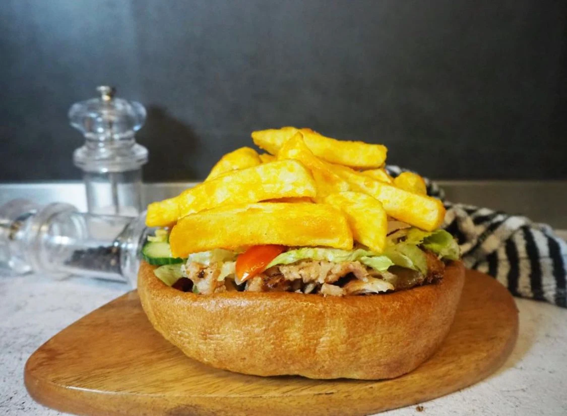 Donar kebab Served at Bad Boy Street Food Mossley's Takeaway in Walsall